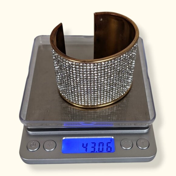 (2/$20) White Rhinestone Cuff Bracelet - Picture 5 of 5